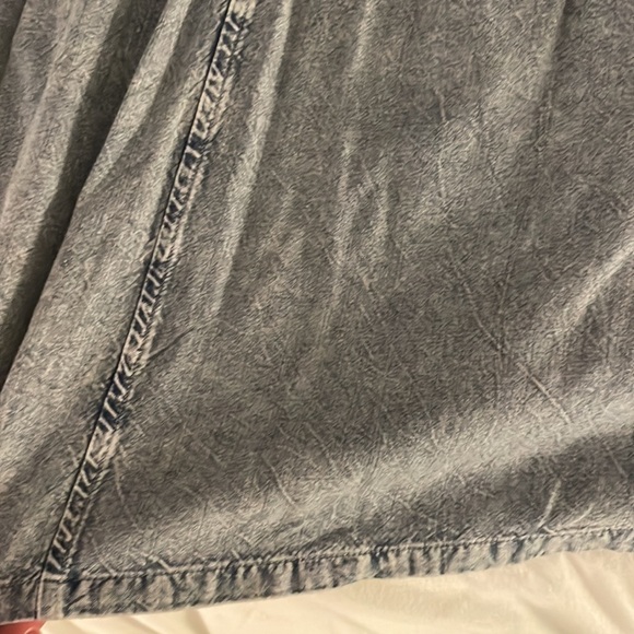 Ecote Urban Outfitters Flowy Cotton Denim Print Flowy Babydoll Dress - Picture 5 of 7